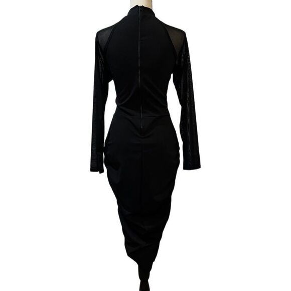 Ashley Stewart Mesh Paneled Bodycon Dress - Picture 8 of 12